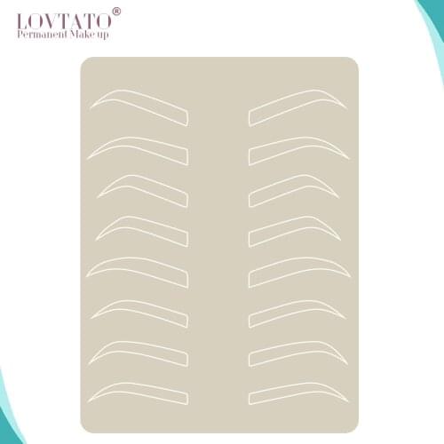 No need ink Microblading Practise latex skin fake 8 eyebrows desgin skins no pigment needed white lineTranning tattoo supplies