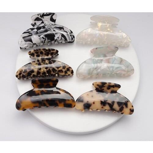 2021 New Retro Acetate Leopard Print Acrylic Hairpin Crab Hairpin Womens Hair Accessories Headdress Party Gift Wholesale