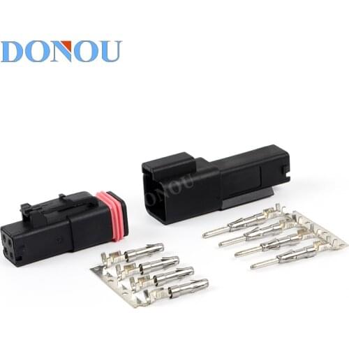 ITT 4Pin Waterproof connectors Auto wiring harness plug male female docking terminal plastic shell fast wire sheath