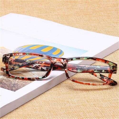 Seemfly New Classic Men Women Printed Reading Glasses Fashion Retro Clear Lens Presbyopia Eyeglasses With Diopter +1.0 To + 4.0