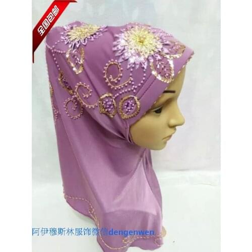 The autumn of October the new muslim hijab scarf Handmade Beaded Flower Beaded paragraph two paragraph convenient covering