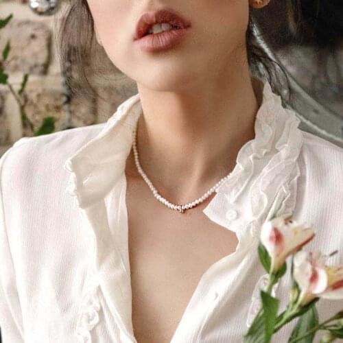 Natural Pearl Necklace Real Freshwater Beads Shell Jewelry Vintage Baroque Pendant for Woman Wedding Gift Souvenir