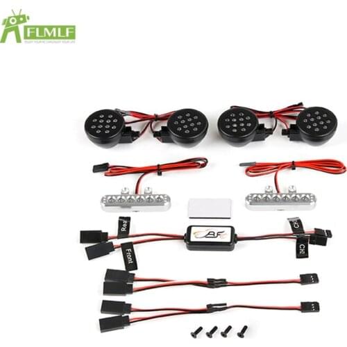 Plastic Front Light + CNC Alloy Tail Lamp Set Fit for 1/5 HPI ROVAN KM BAJA 5T RC CAR PARTS LED