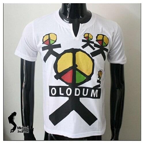 Rare MJ Fashion Brazil Retro Antiwar Michael Jackson OLODUM Cotton 100% Tee T-shirt - They Don't Care About Us' for MJ fans