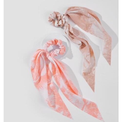 Rubber band with hair scarf Fashion Girl Bows Rubber Ropes Hair Ties Hair Accessories Hair Band Scrunchies Scarf Sweet Elastic