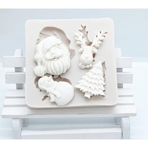 Santa Claus Silicone Resin Mold Kitchen Baking Tools DIY Chocolate Cake Pastry Candy Fondant Molds For Decoration M045
