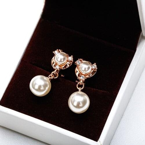 High fashion clip-on earings for girls wedding party jewellery new imitation pearl ear bijoux accessories gift for Christmas