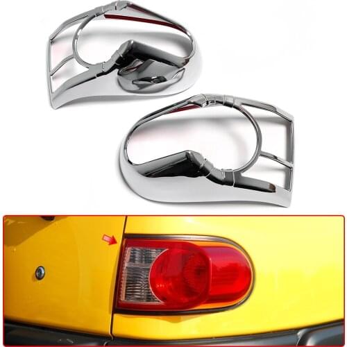Car Styling ABS Chrome Rear Taillight Tail Light Lamp Cover Trim For Toyota FJ Cruiser XJ10 2006-2020 Accessories