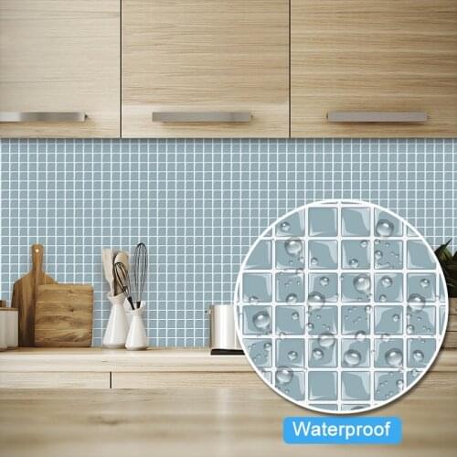 Vividtiles modern europe 3 d mosaic decoration smart self adhesive peel and stick wallpaper-(1-sheet)
