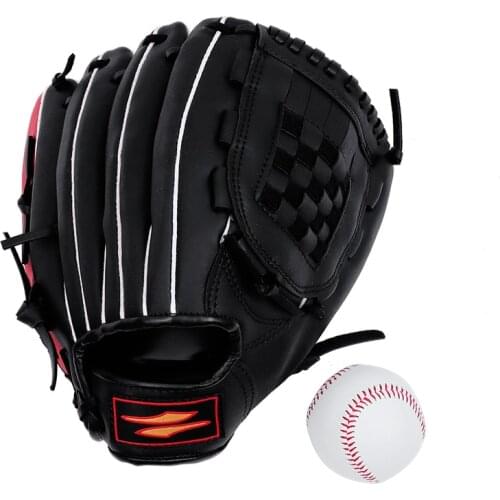 Adults Baseball Glove Left Hand Pu Black Baseball Gloves Imitation Cowhide Guante De Beisbol Sports Entertainment EI50BG