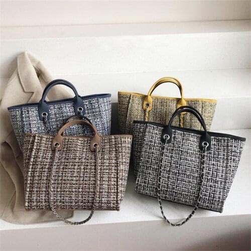 Ladies Large Capacity Chain Shoulder Bags New Fashion Female Solid Color Handbags Women Tote Bags