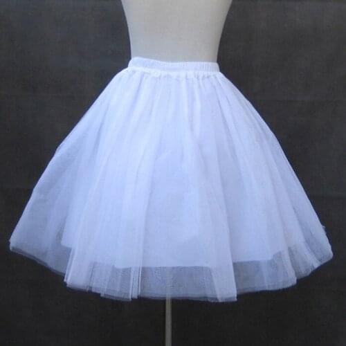 Lolita Princess for female all-match four layers of Organza Skirt special black and white petticoat