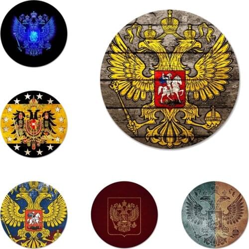 Russia Coat of arms Double headed eagle Icons Pins Badge Decoration Brooches Metal Badges For Backpack Decoration