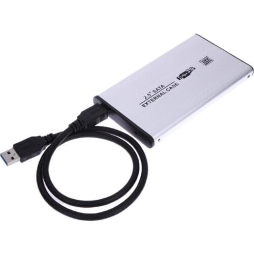 100pcs 2.5" inch USB 3.0 SATA HD HDD Hard Disk Drive Enclosure External Case Box HDD Adapter for PC Laptops