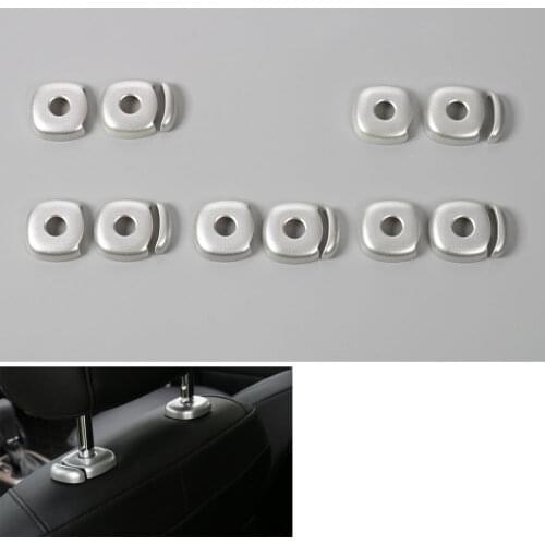 15pcs/set Silver Seat Headrest Adjust Switch Button Decor Cover Trim Sequined Decoration Fits For Jeep Renegade 2015 2016