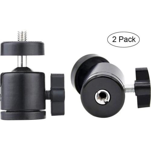 2Pcs Mini Ball Head for HTC Vive Lighthouses Base Station Camera Camcorder 360 Degree Tripod Adapter Mount Holder 1/4 Screw