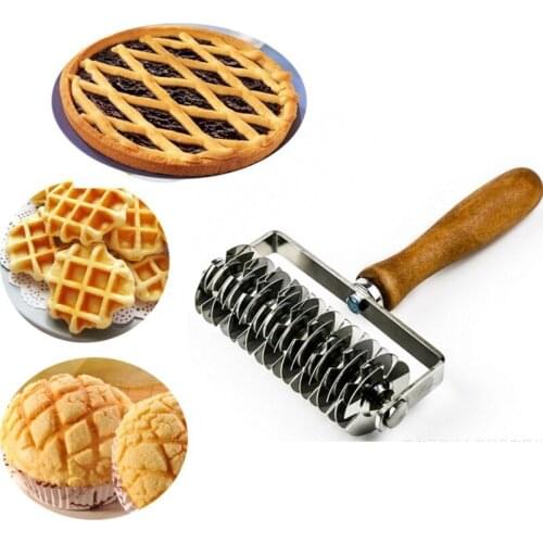 2 Style Baking Tools DIY Plastic Pizza Cookies Dough Roller Pastry Pie Needle Wheels Cutter Sewing Machine Bread Hole Punch
