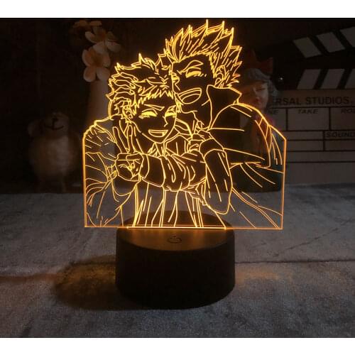 3D Led Night Light Haikyuu Delineascope Decor Japanese Anime Atmosphere Festival for Bedroom Birthday Gift Manga Lovely Present