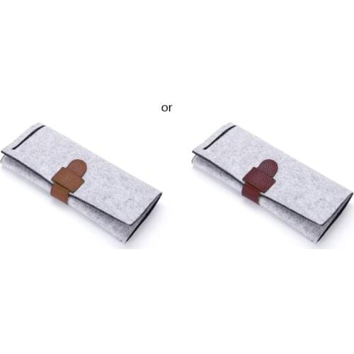 63HC Portable Roll-up Felt Jewelry Roll Storage Bag Folding Travel Earrings Necklaces Bracelets Rings Container