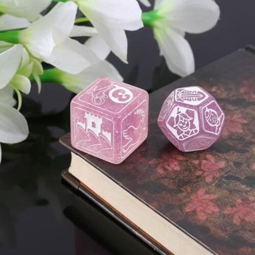 7pcs/set Story Dices for story Time Polyhedral Game Dice Says Party Multi Faces Acrylic Dice Toy