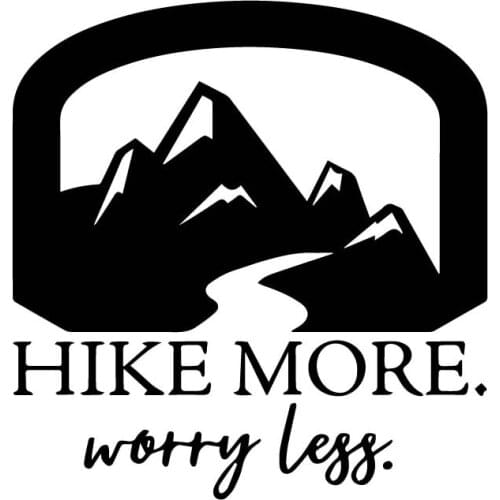 Car Stickers Fun Hiking Adventure PVC Car Decoration Accessories Decals Creative Waterproof Sunscreen Black/white,16cm*16cm