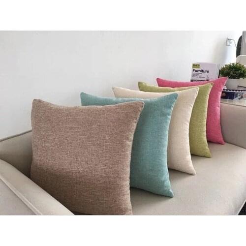 Ivory Sofa Cushion Cover Solid Basic 30x50cm 40x40cm 45x45cm 50x50cm 60x60cm Home Deactivate Throw Pillow Cover for Chair Car