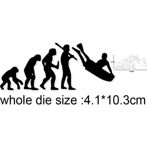 Evolution Surf Surfing Metal Cutting Dies Stencils for Diy Scrapbooking dies Cards Making Embossing Dies Cut Craft Dies New 2020