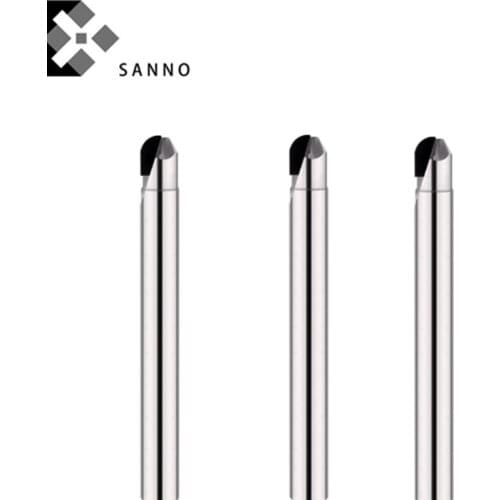 Pdc ball head milling cutter R0.5X3XD4X50X1T - R5X6XD8X75X1T single flute arc external R end mill for aluminum, graphite, copper