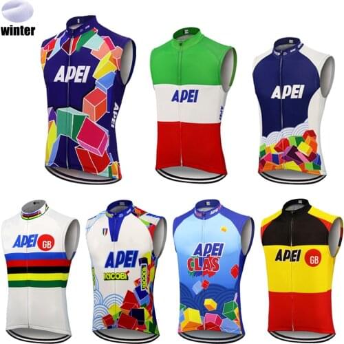Classic Sleeveless MenS Cycling Jersey Winter Warm Summer Thin Safety Vest Mountain Road Bike Bicycle Sportswear Triathlon Mtb