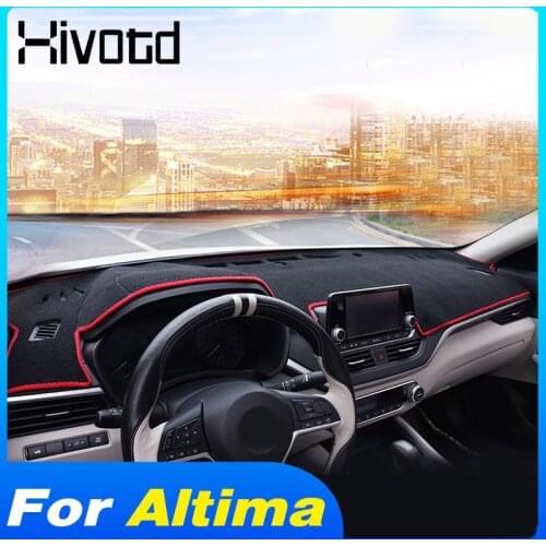 Hivotd Front Windshield Dashboard Mat Anti-slip Cover Interior Protection Car Accessories Styling For Nissan Altima 2019-2021