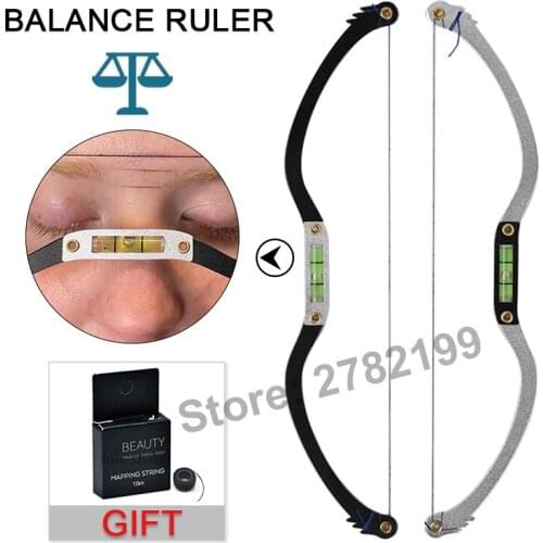 Hot Eyebrow Positioning Level Tattoo Accessories Mapping Bow 2nd Gen with level Permanent Makeup Tattoo Supplies with Pre-inked