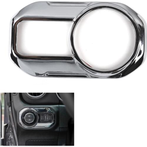 NEW Chrome Headlight Switch Decorative Trim Switch Cover for 2018 for Jeep Wrangler JL