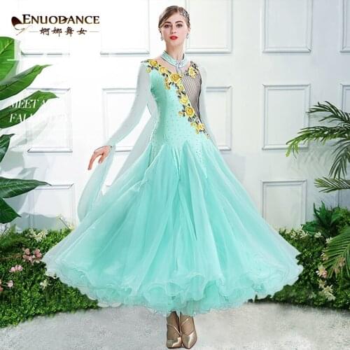 New ballroom waltz modern dance dress ballroom dance competition dresses standard ballroom dancing clothes tango dress MQ293