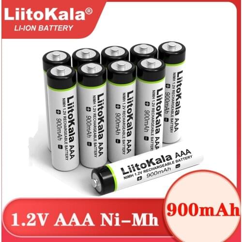 2-10pcs LiitoKala Original AAA 900mAh NiMH Battery 1.2V Rechargeable Battery for Flashlight, Toys,remote control