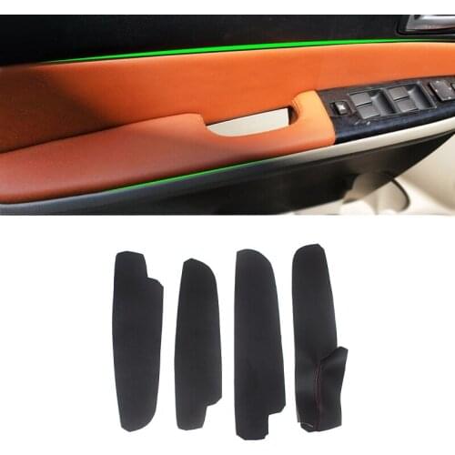 Soft Leather Door Panel Cover For Mazda 6 2006 2007 2008 4pcs/set Car-styling Door Armrest Panel Skin Cover Sticker Trim