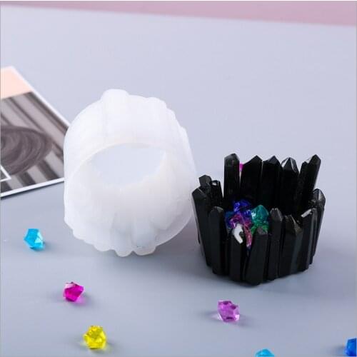 Transparent Silicone Mould Dried Flower Resin Decorative Craft DIY Irregular candlestick Mold epoxy resin molds for jewelry