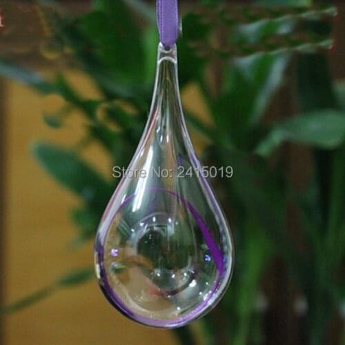 Food grade PS 10 balls clear balls raindrop shape window wedding decoration decorating Xmas tree toys gifts candy hanging decor