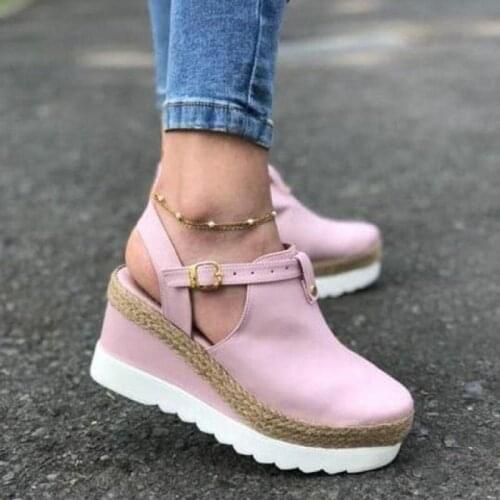 Womens Sandals Wedges Heels Summer Shoes Woman Paltform Sandals Female Roman Style Beach Shoes Zapatos De Mujer Large Size 43