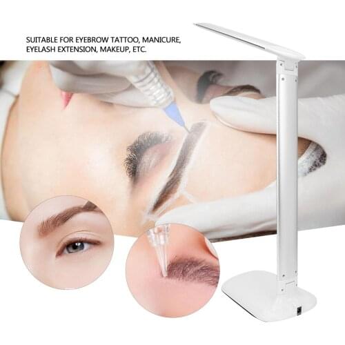 High Quality Metal Foldable USB Nail Table Lamp Tattoo Eyebrow Lips Eyelash Beauty Studio Touch Table Lamp Permanent Makeup Tool