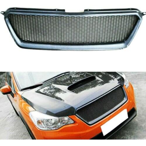 Carbon Fiber STI Sport Mesh Front Grille Hood Grill 2011-2016