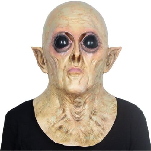 Scary Alien Mask Halloween Horror Fancy Dress Party Cosplay Costume Props Lifelike Latex Headgear