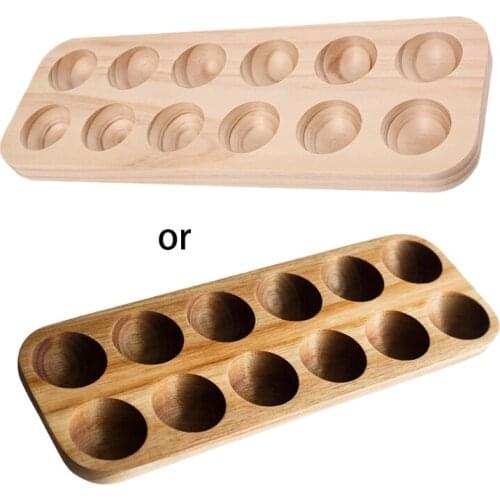 T21D Wooden Egg Storage Box Holder Home Organizer Rack Kitchen Decor Refrigerator Case Container