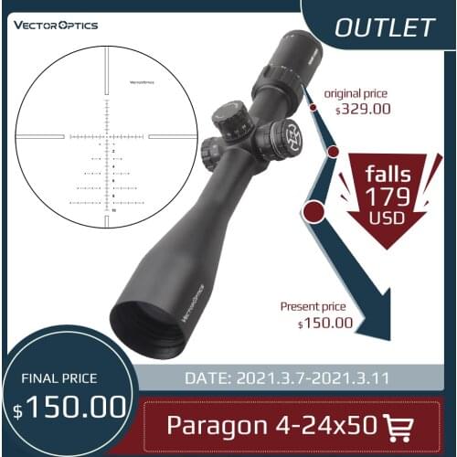 Vector Optics Paragon 4-20x50SFP 1/10MIL Hunting Riflescope German Glass Optical Rifle Scope Tactical Red Illumination .30