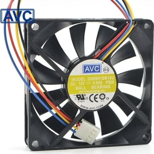 1pcs DS08015B12U 12V 0.60A 80*80*15 PWM 80mm chassis computer cooling fan