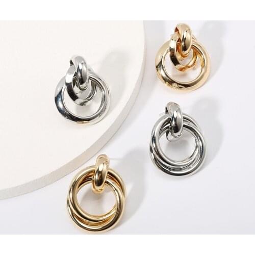 Женские золотые серьги W.12321 China At AliExpress