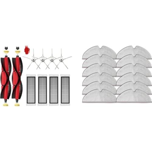 Vacuum Cleaner Parts for XiaoMi Roborock S5 Max S6 Pure S6 MaxV S5 Washable HEPA Filter Main Brush with Mop Cloths Rags