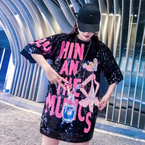Plus Size Vintage Cartoon Tide Brand Short-Sleeved T-shirt Top Summer Women Loose Long Tees Korean Harajuku Style Hiphop Clothes