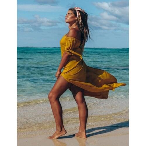 Sexy Strapless Beach Summer Dress Sundress Vintage Bohemian Maxi Dress Robe Female Boho Floral Women Split Long Dresses Vestido