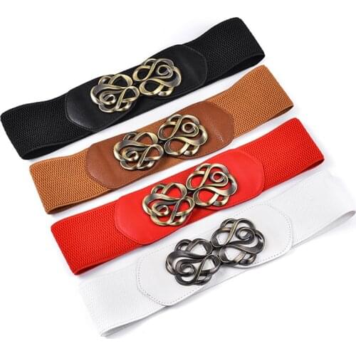 Ladies Girdle Belt Dress Fashionable Female Elastic Wide Girdle Elastic All-Match Womens All-Match Jeans Wide Waistbelt