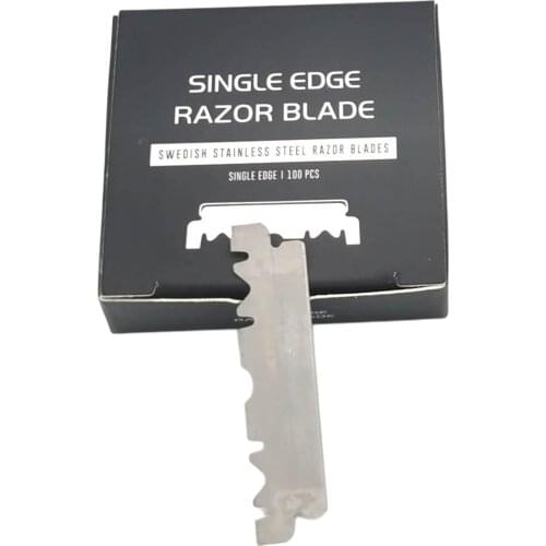 100Pcs Shark Razor Blades Straight Edge for Barbers Exchangeable Blade Razors Smooth and Precise Shave